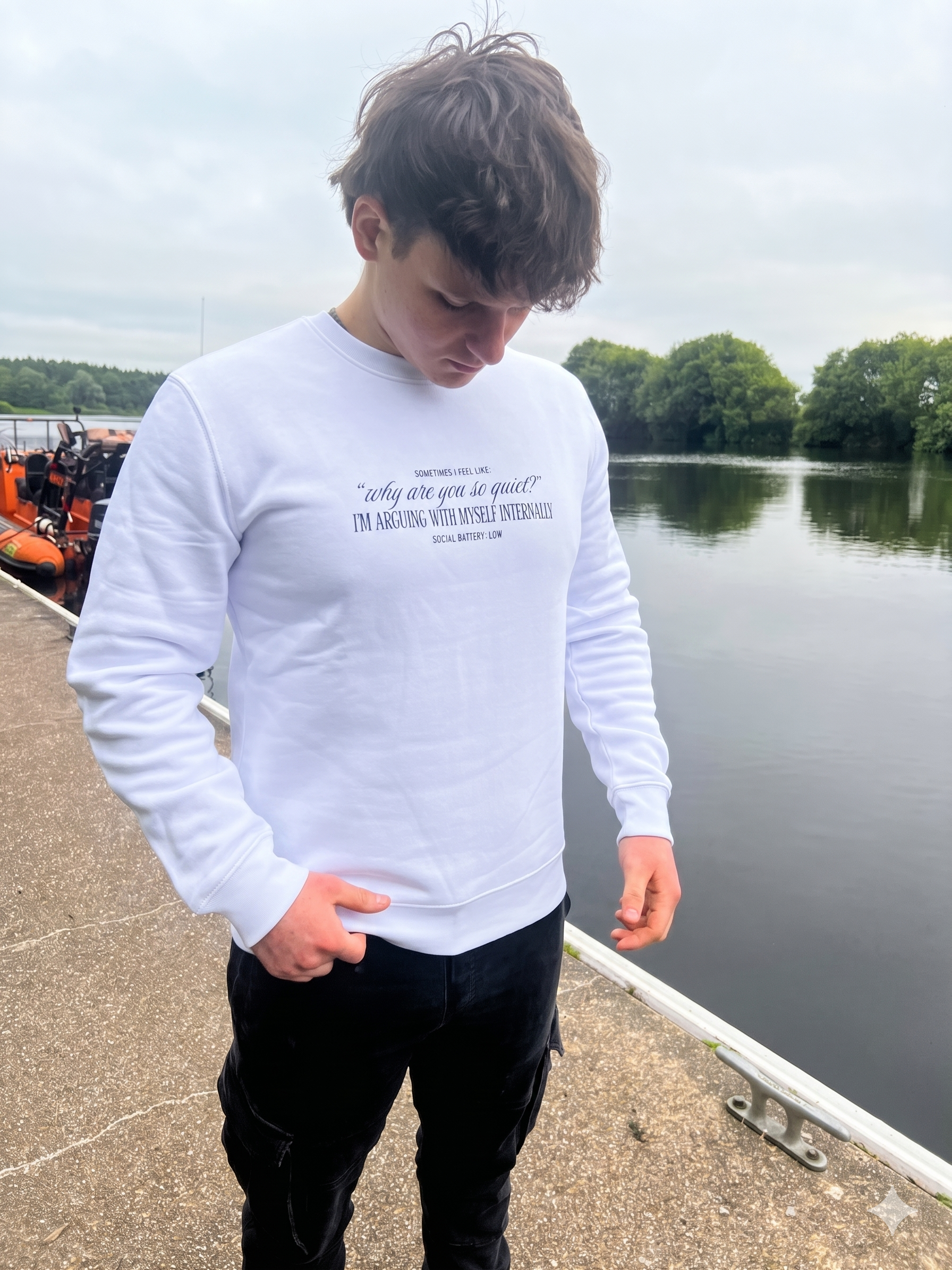 Baltic x ADHD - Sometimes I feel Sweatshirt - White